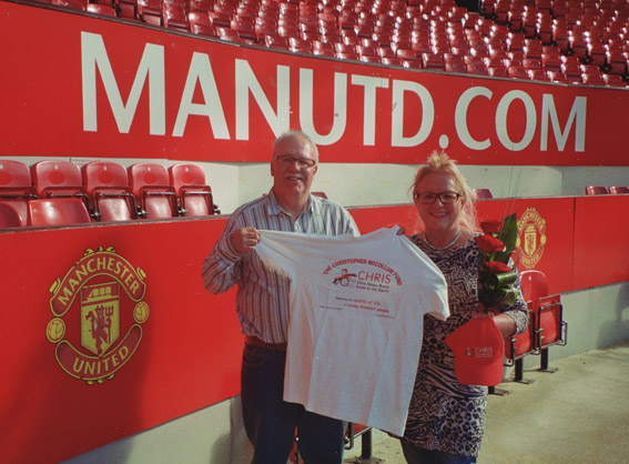 Christopher and Gerry in the Disabled Area at Old Trafford