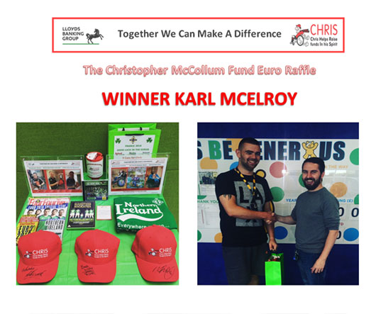 3 Caps for Chris Northern Ireland Euros Raffle – A Result