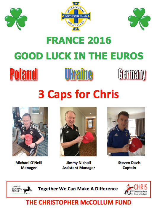 3 Caps for Chris Euros Raffle