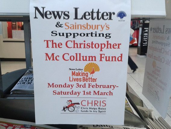 Support from the Newsletter and Sainsbury's